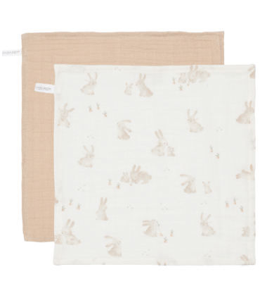 Little Dutch Mundtücher Muslin Baby Bunny/Beige
